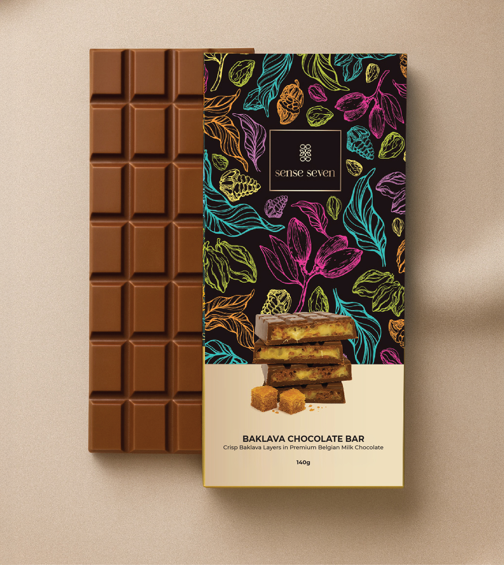 Sense Seven - Baklava Chocolate Bar